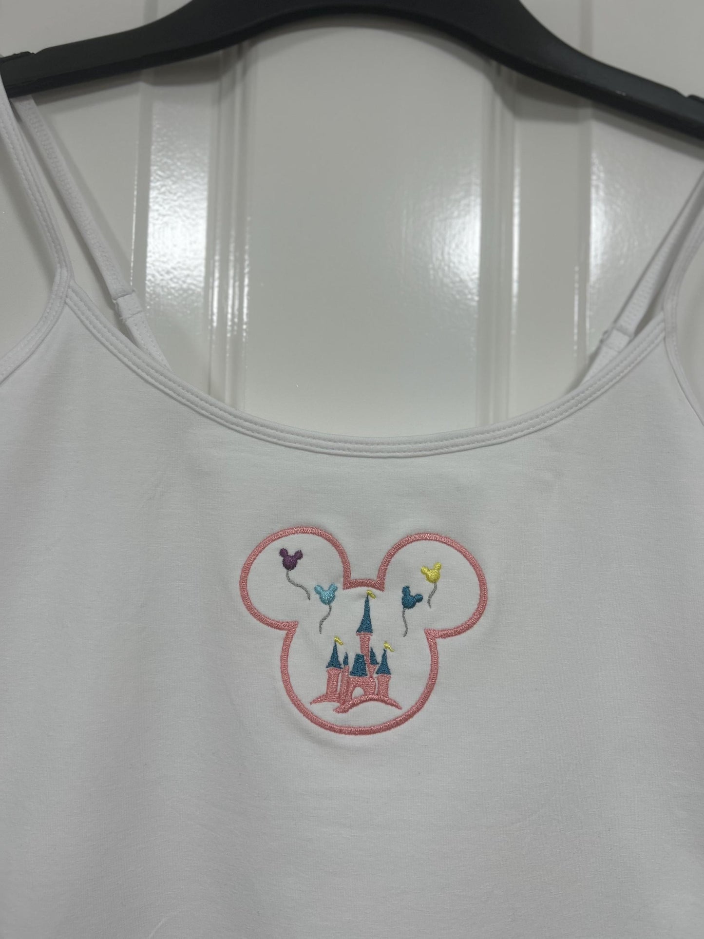 Disney inspired embroidered vest top