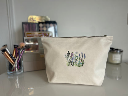 Wildflower Canvas Accessory Bag