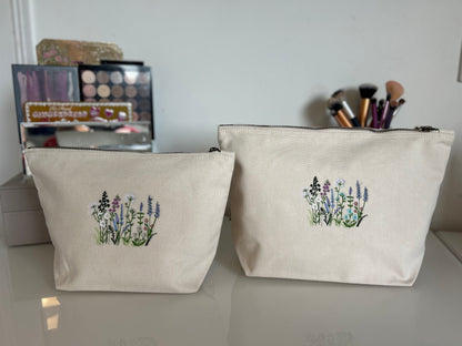 Wildflower Canvas Accessory Bag