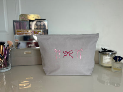 Bows canvas accessory bag