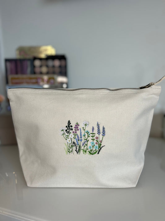 Wildflower Canvas Accessory Bag