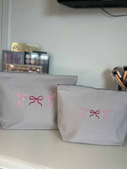 Bows canvas accessory bag