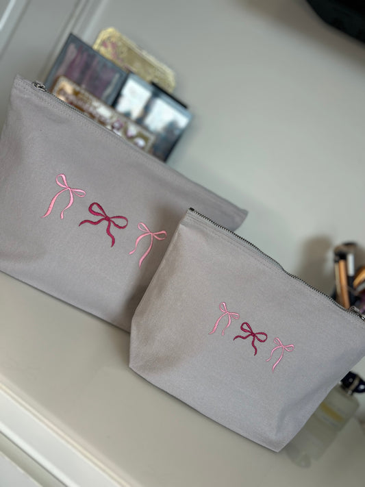 Bows canvas accessory bag