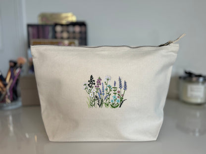 Wildflower Canvas Accessory Bag