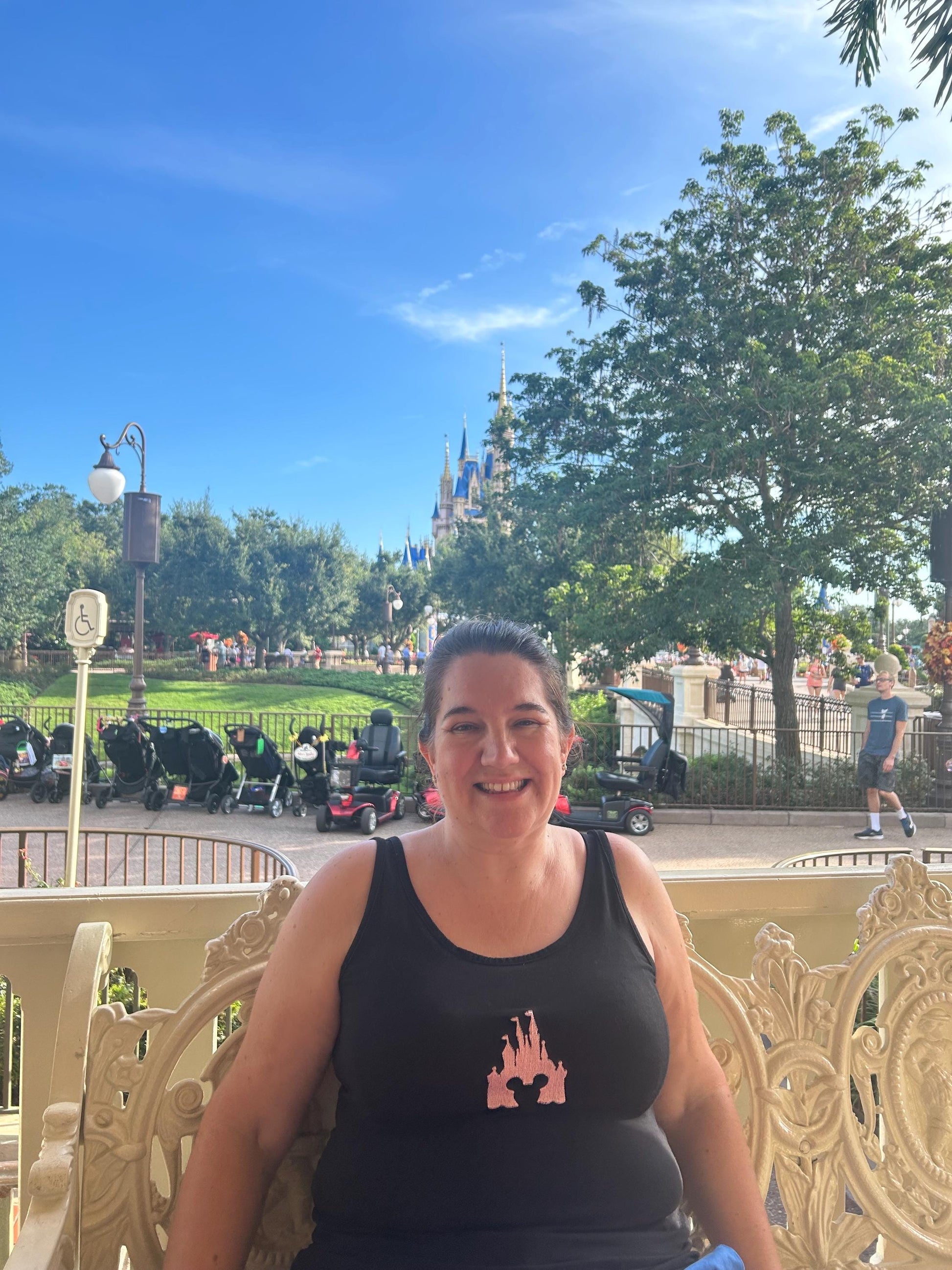 Disney princess castle embroidered top/vest/tank