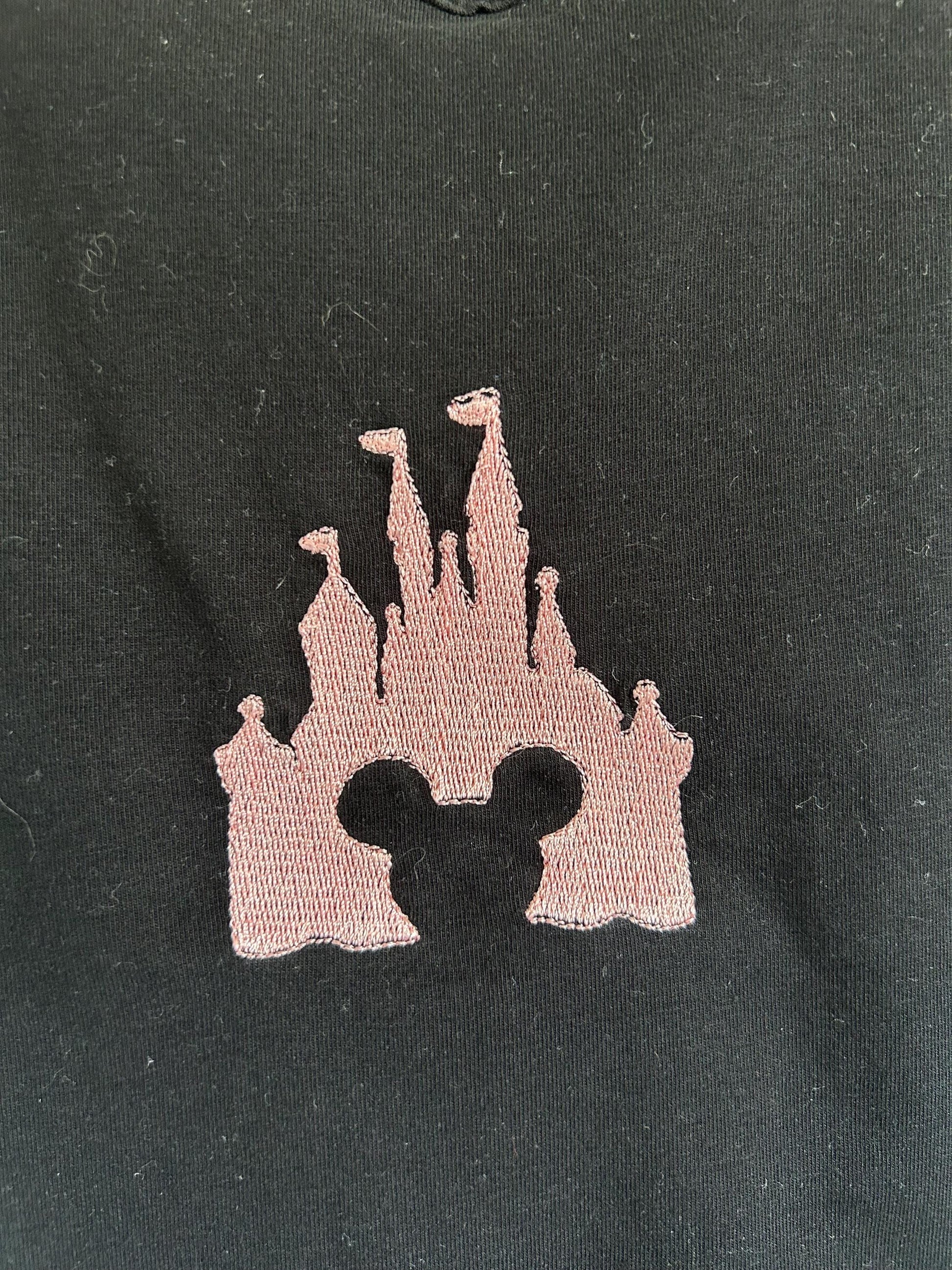 Disney princess castle embroidered top/vest/tank