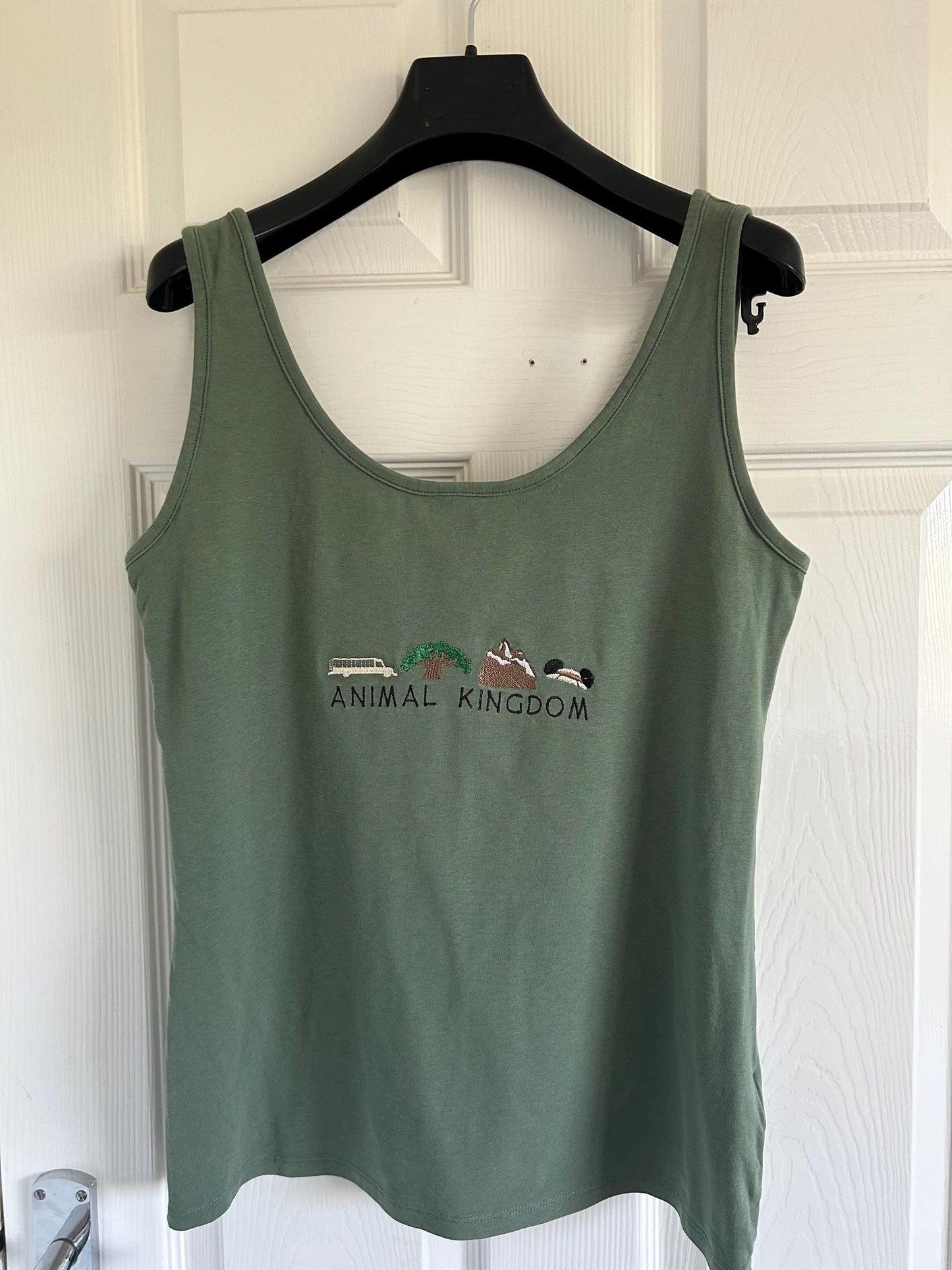 Disney Animal Kingdom inspired embroidered top