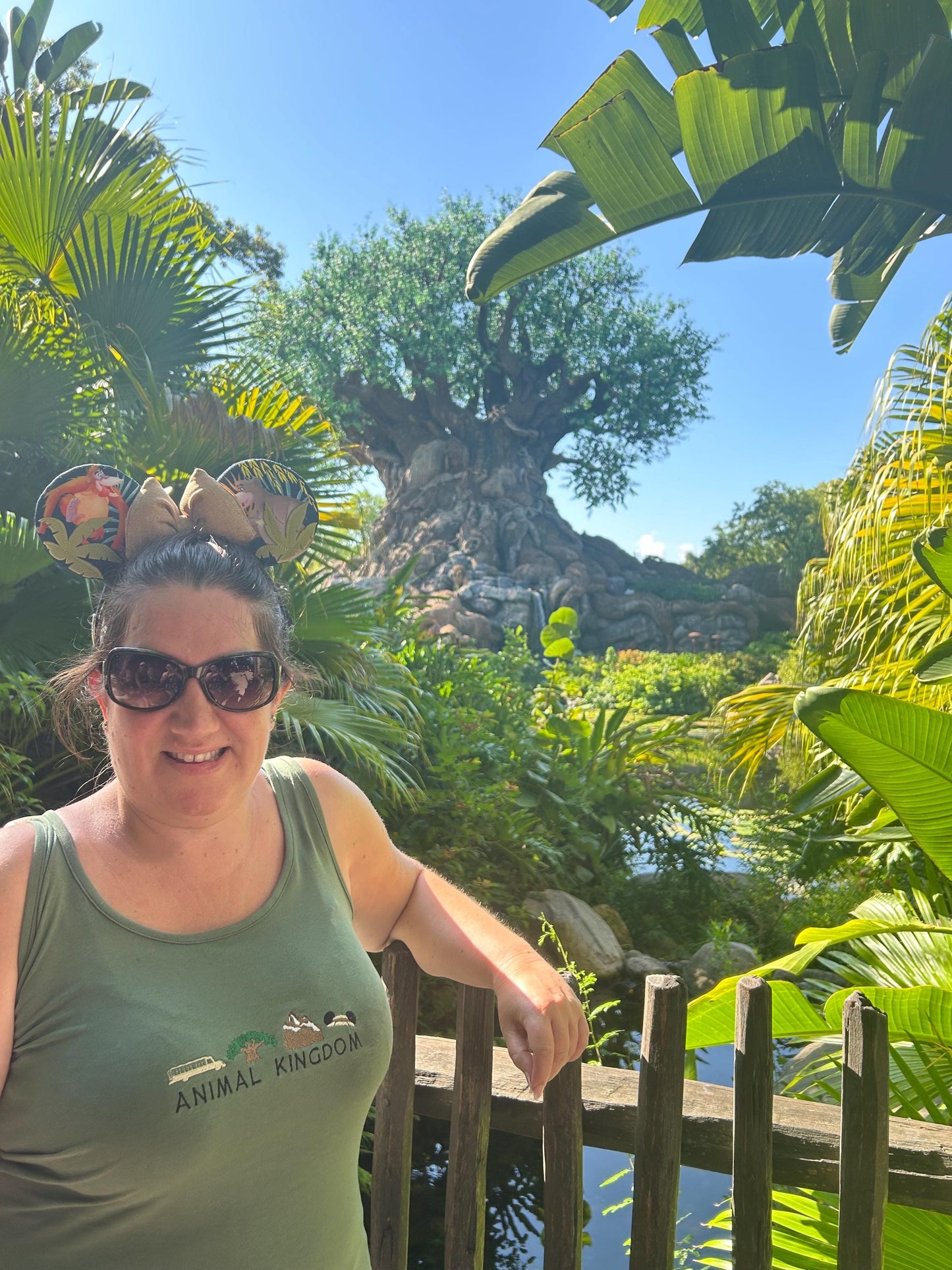 Disney Animal Kingdom inspired embroidered top