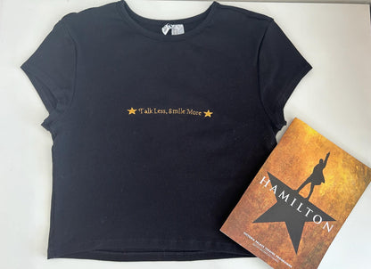 Hamilton musical inspired baby tee, t-shirt, embroidered