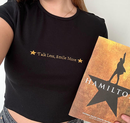 Hamilton musical inspired baby tee, t-shirt, embroidered