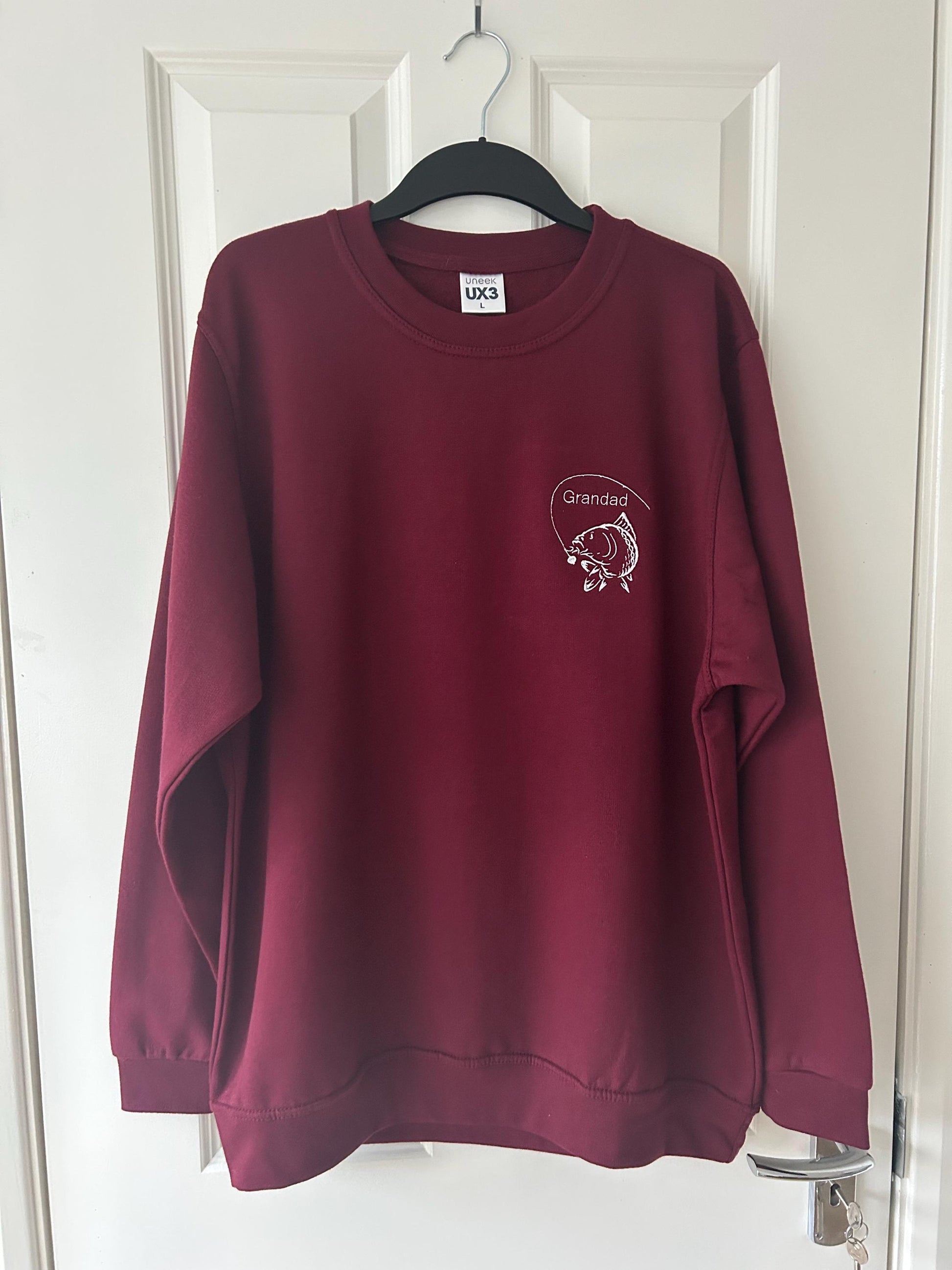 Carp Fishing embroidered hoodie/sweatshirt