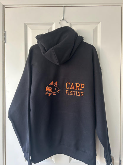 Carp Fishing embroidered hoodie/sweatshirt