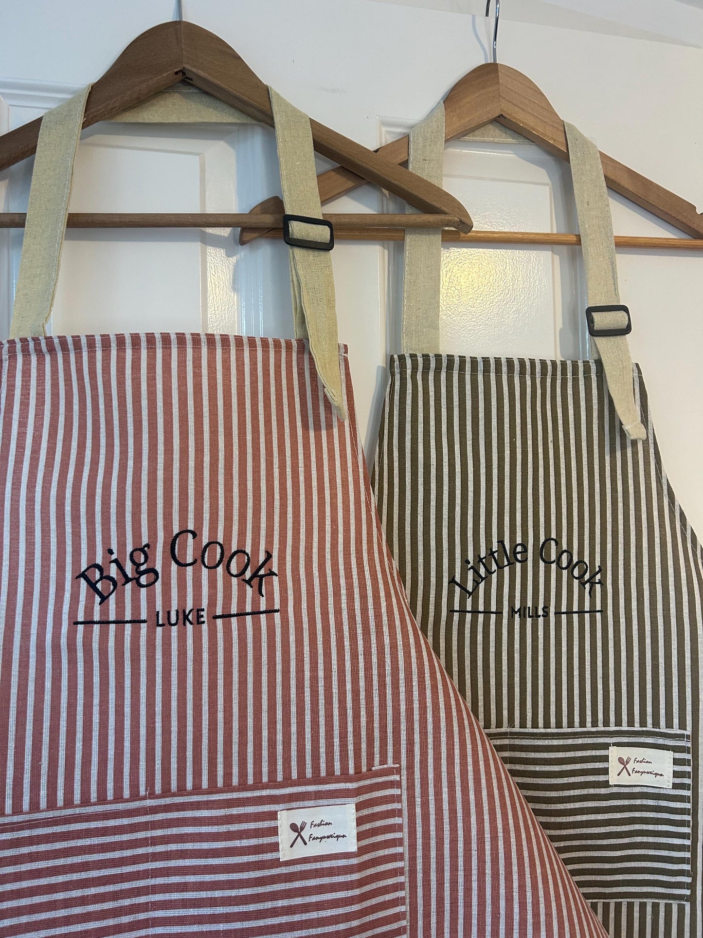 Matching His and Hers personalised Aprons
