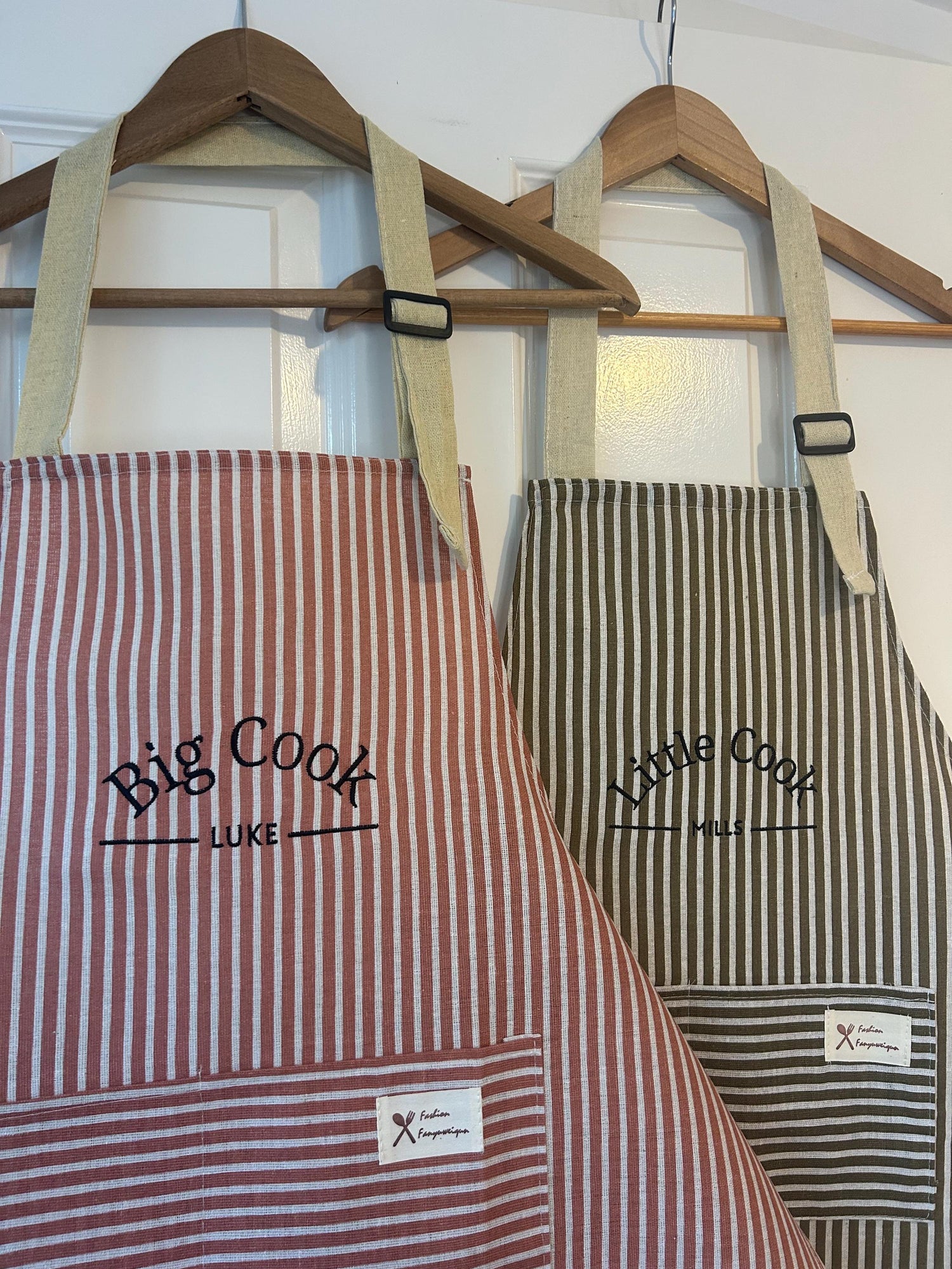Matching His and Hers personalised Aprons