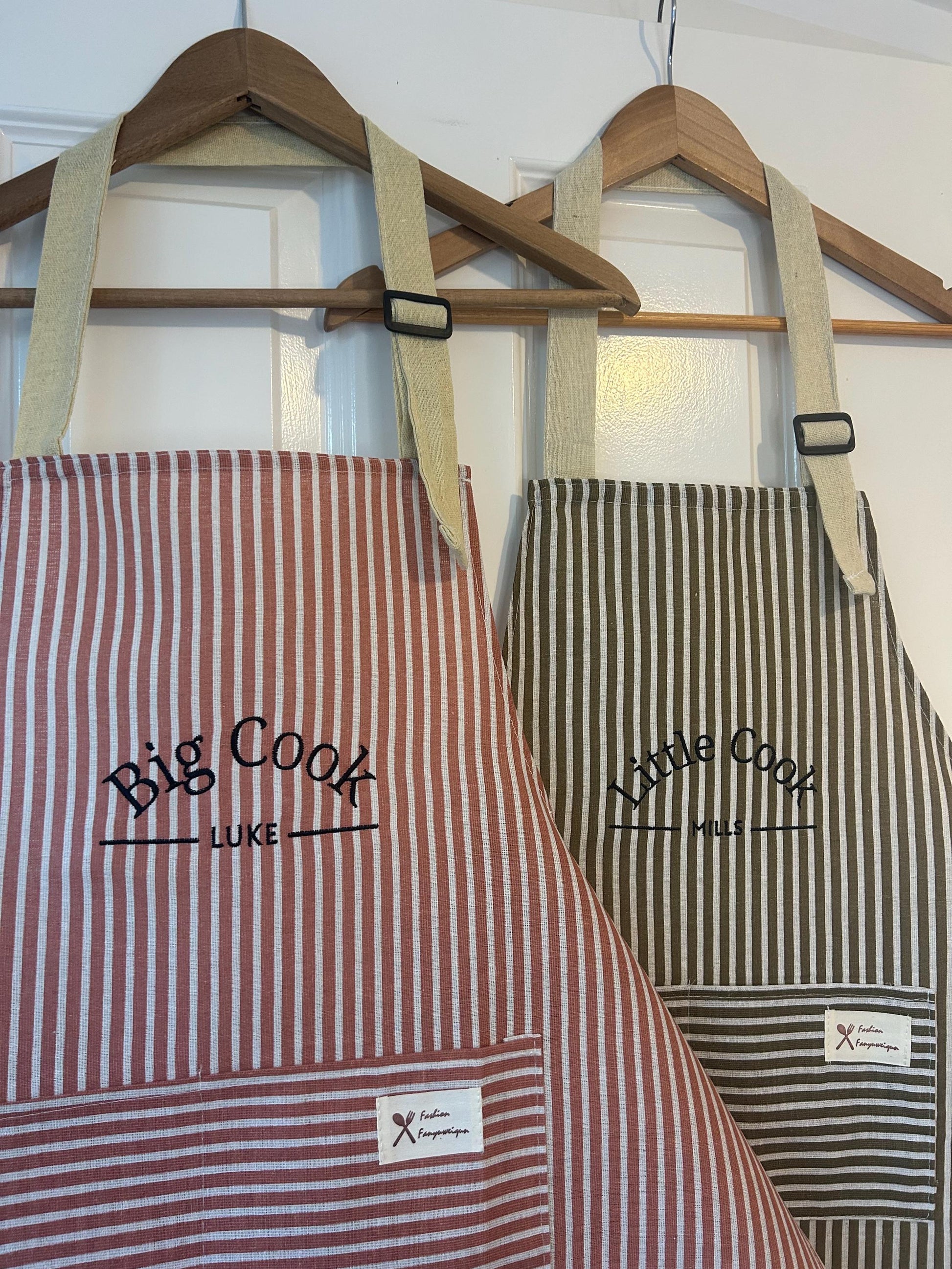 Matching His and Hers personalised Aprons
