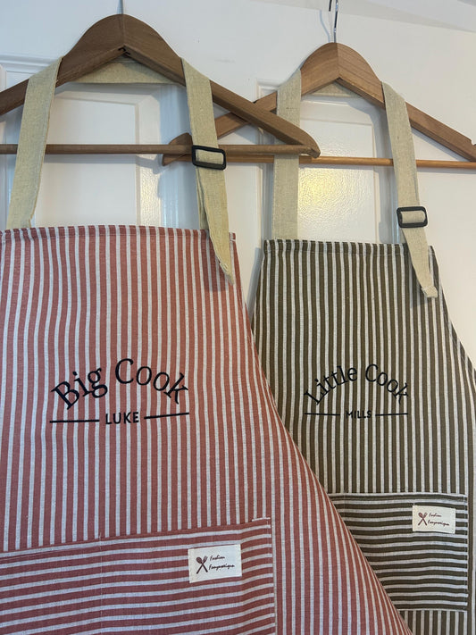 Matching His and Hers personalised Aprons