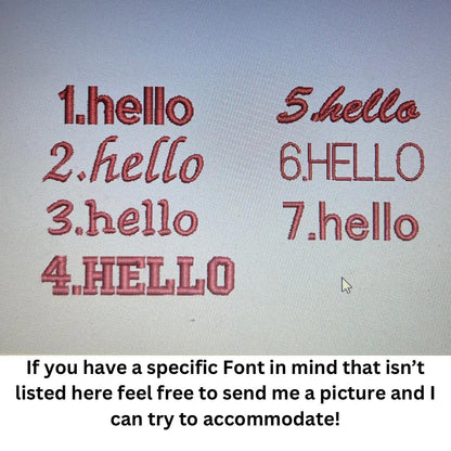 Custom lyrics/phrase embroidered T-shirt or baby tee