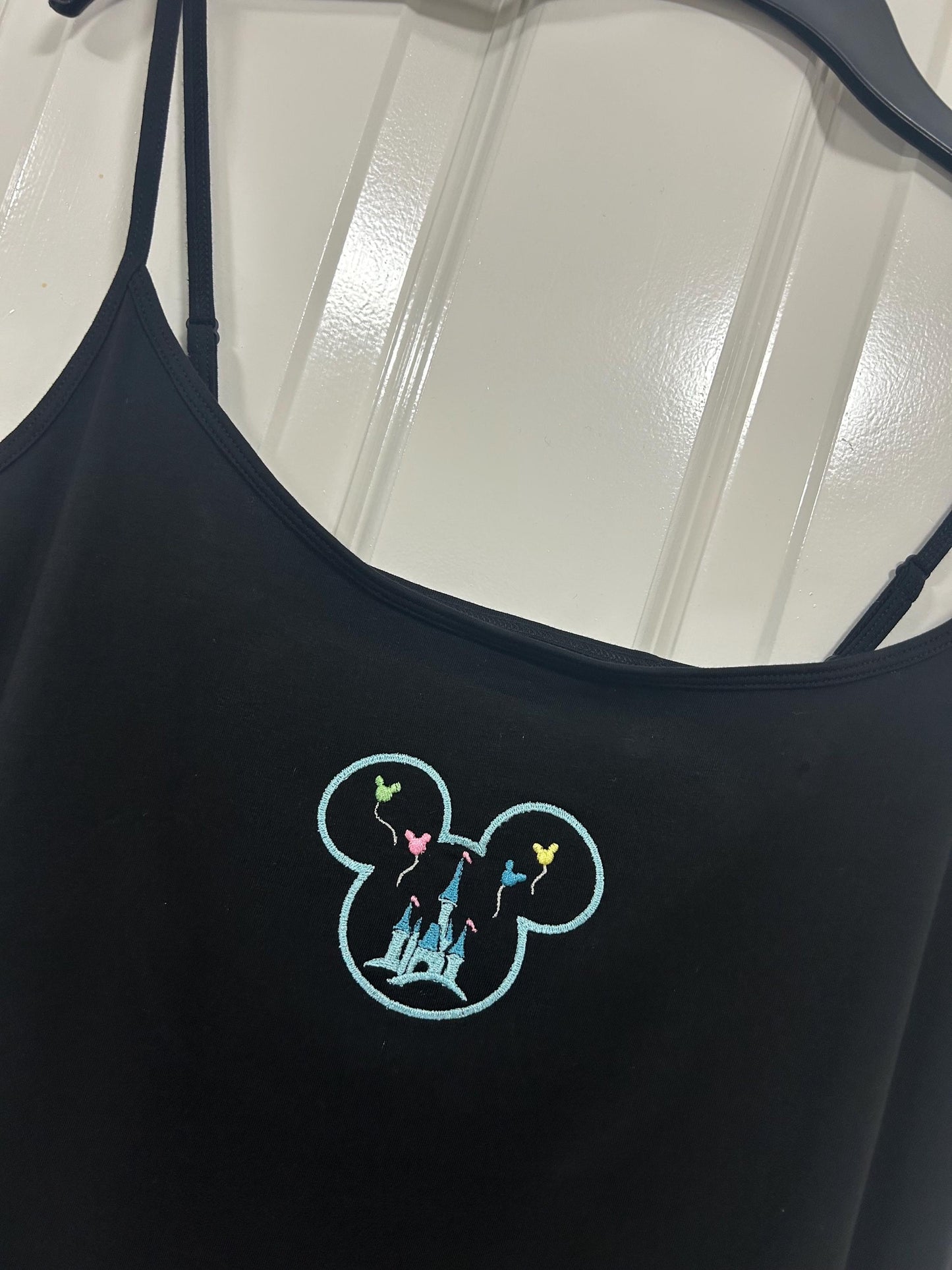 Disney inspired embroidered vest top