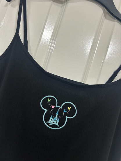 Disney inspired embroidered vest top