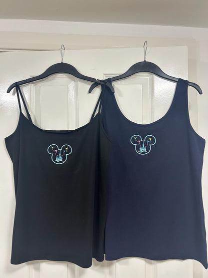 Disney inspired embroidered vest top