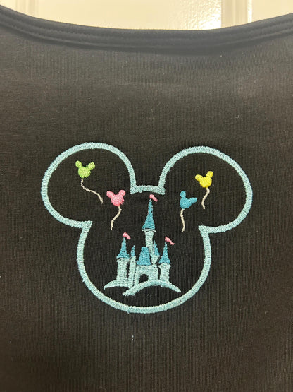 Disney inspired embroidered vest top