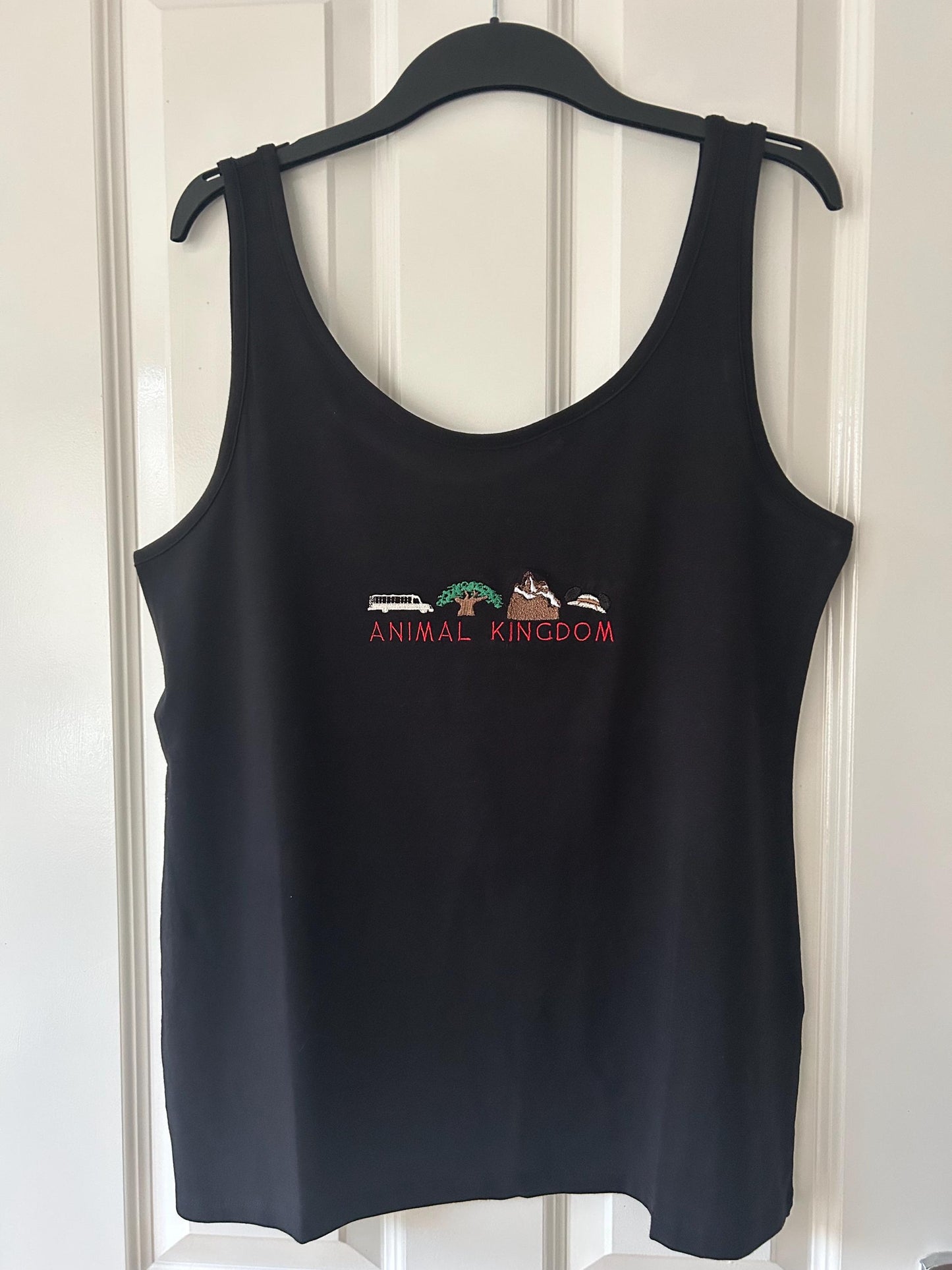 Disney Animal Kingdom inspired embroidered top