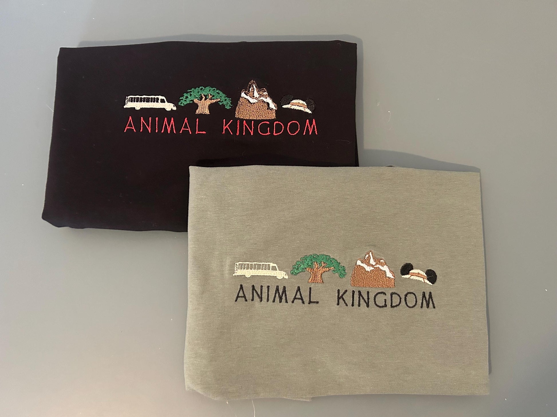 Disney Animal Kingdom inspired embroidered top