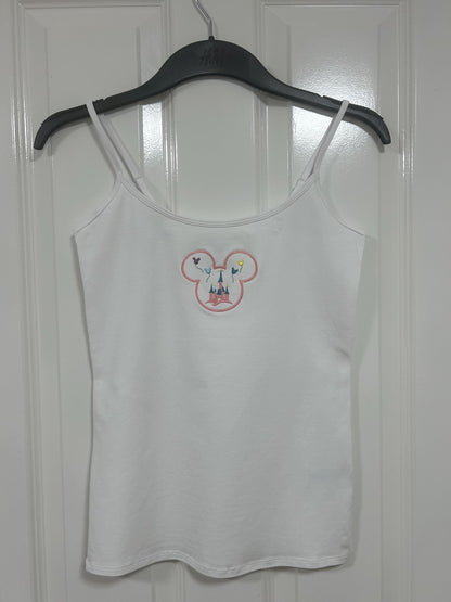 Disney inspired embroidered vest top