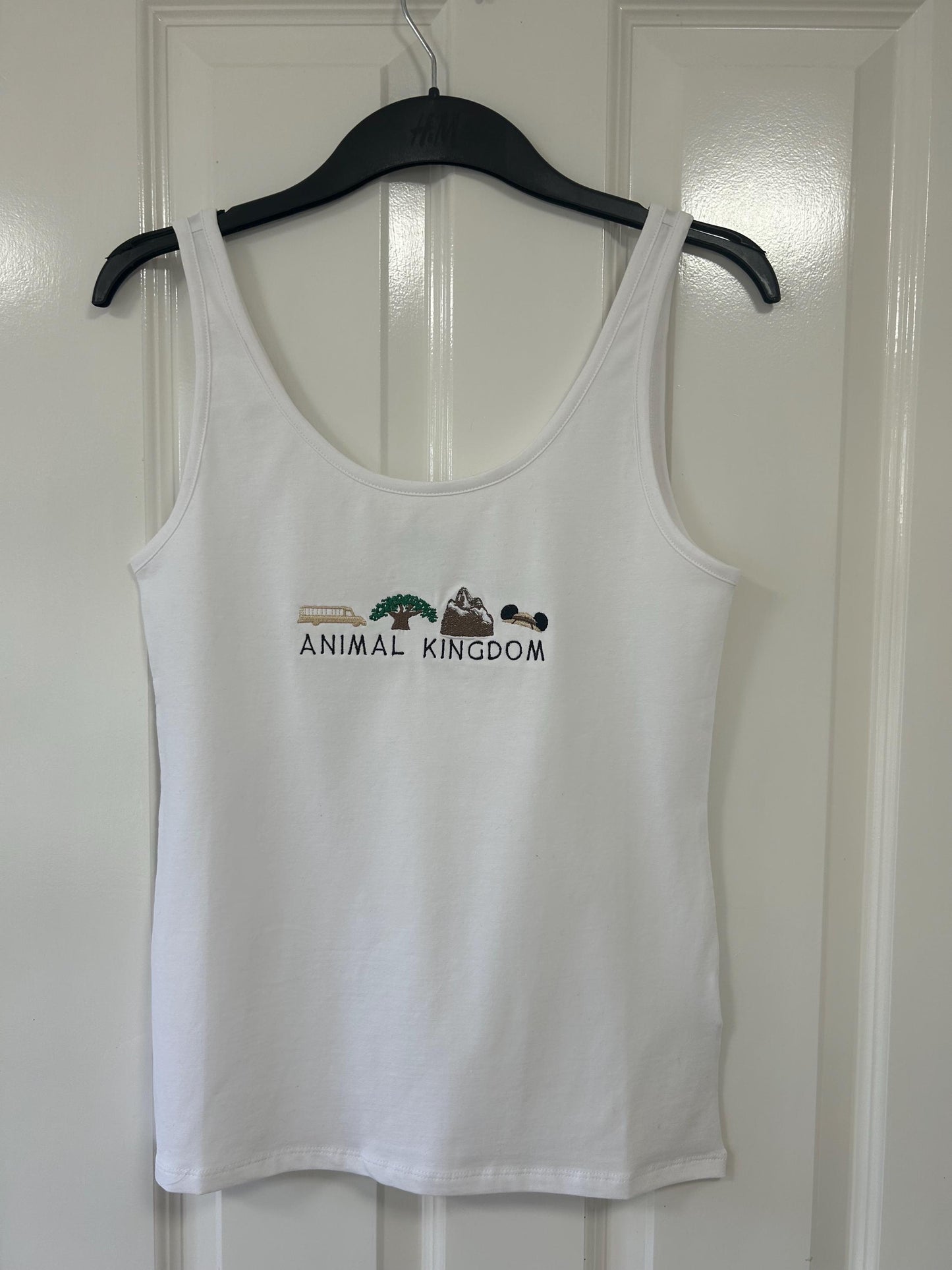 Disney Animal Kingdom inspired embroidered top