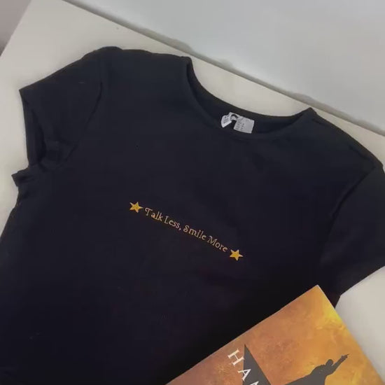 Hamilton musical inspired baby tee, t-shirt, embroidered