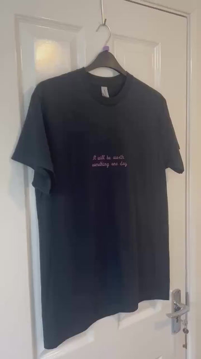 Custom lyrics/phrase embroidered T-shirt or baby tee