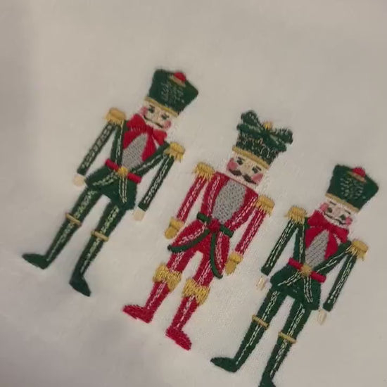 Christmas nutcrackers embroidered sweatshirt