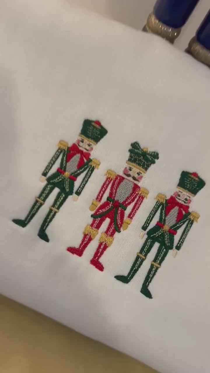 Christmas nutcrackers embroidered sweatshirt